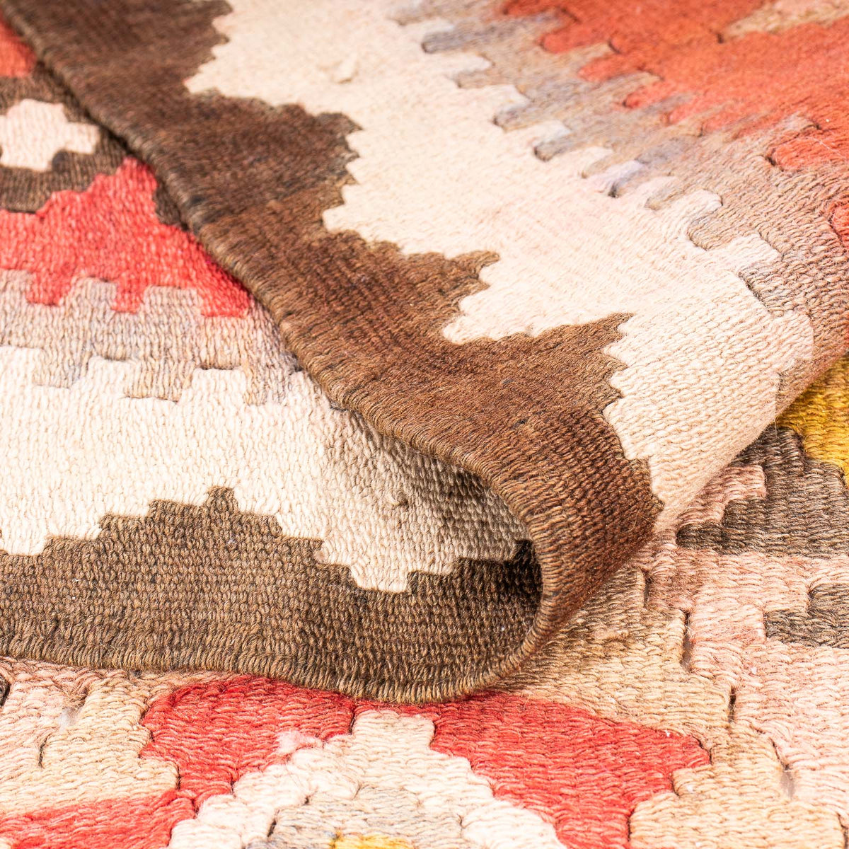 Runner Kelim-matta - gammal - 310 x 140 cm - flerfärgad