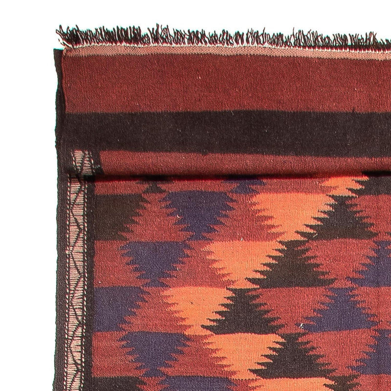 Runner Kelim-matta - gammal - 450 x 135 cm - brun