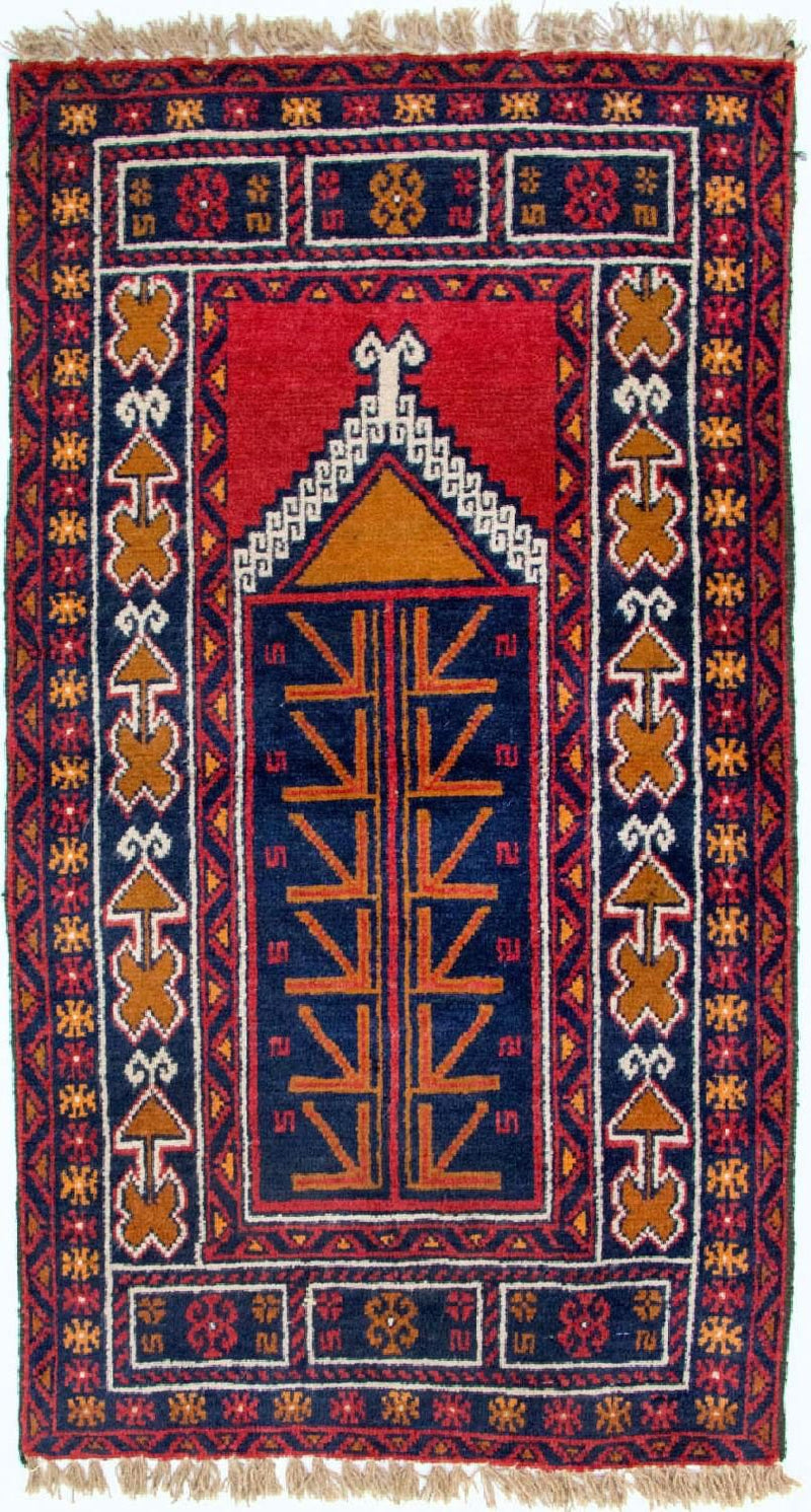 Baluch-matta - 130 x 76 cm - flerfärgad