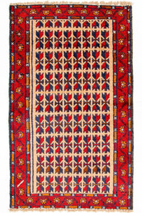 Baluch-matta - 130 x 77 cm - röd