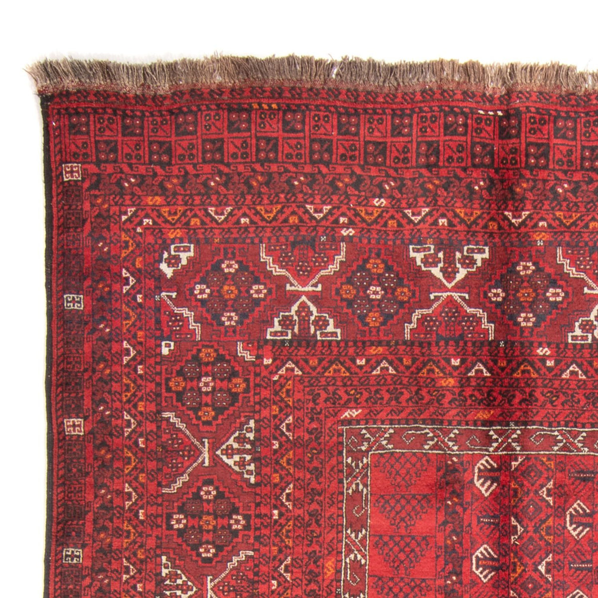 Turkaman-matta - 234 x 160 cm - röd