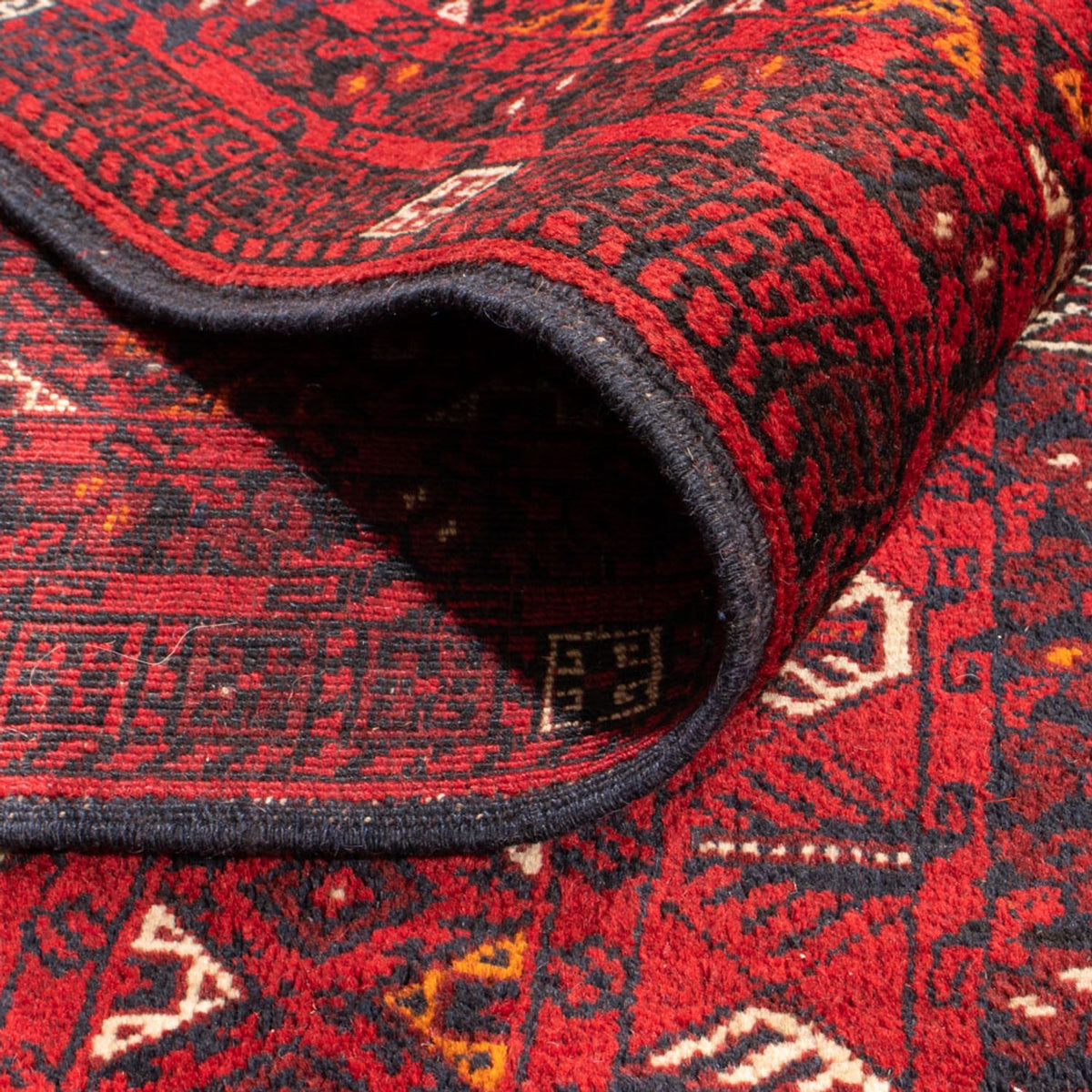 Turkaman-matta - 234 x 160 cm - röd