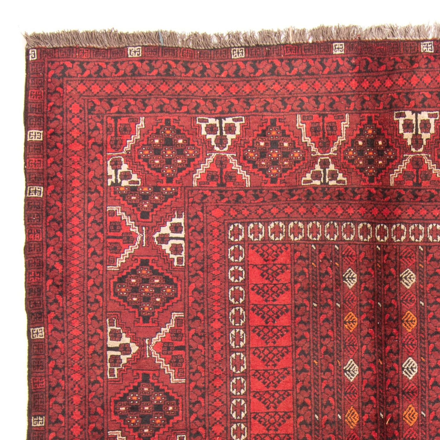 Turkaman-matta - 238 x 164 cm - röd