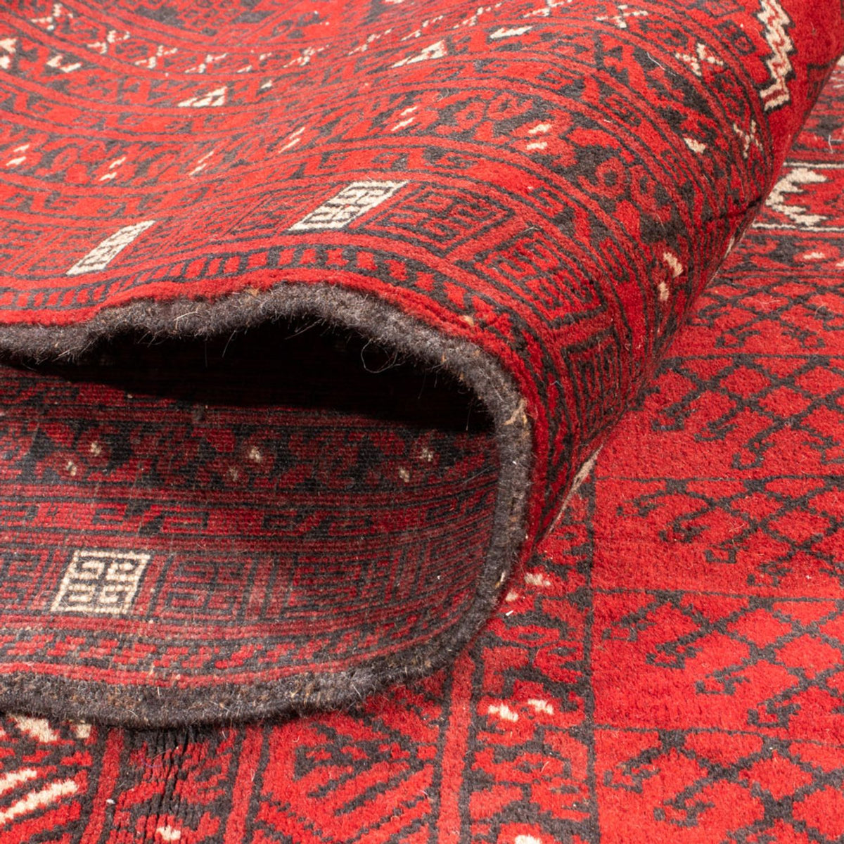 Turkaman-matta - 236 x 159 cm - röd