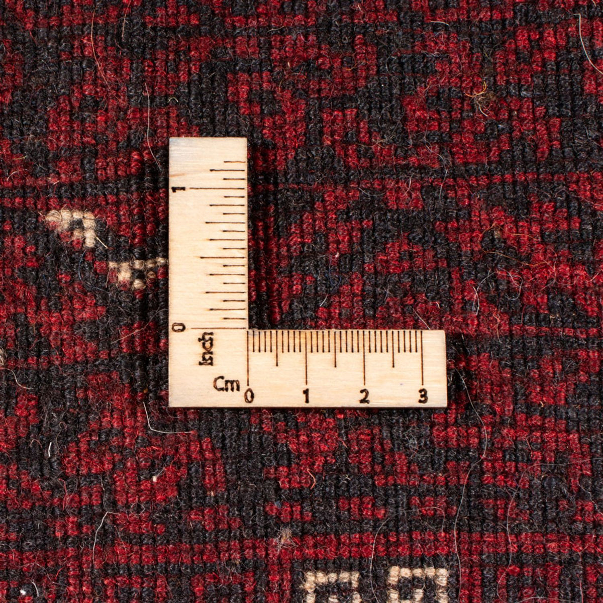 Turkaman-matta - 224 x 158 cm - röd