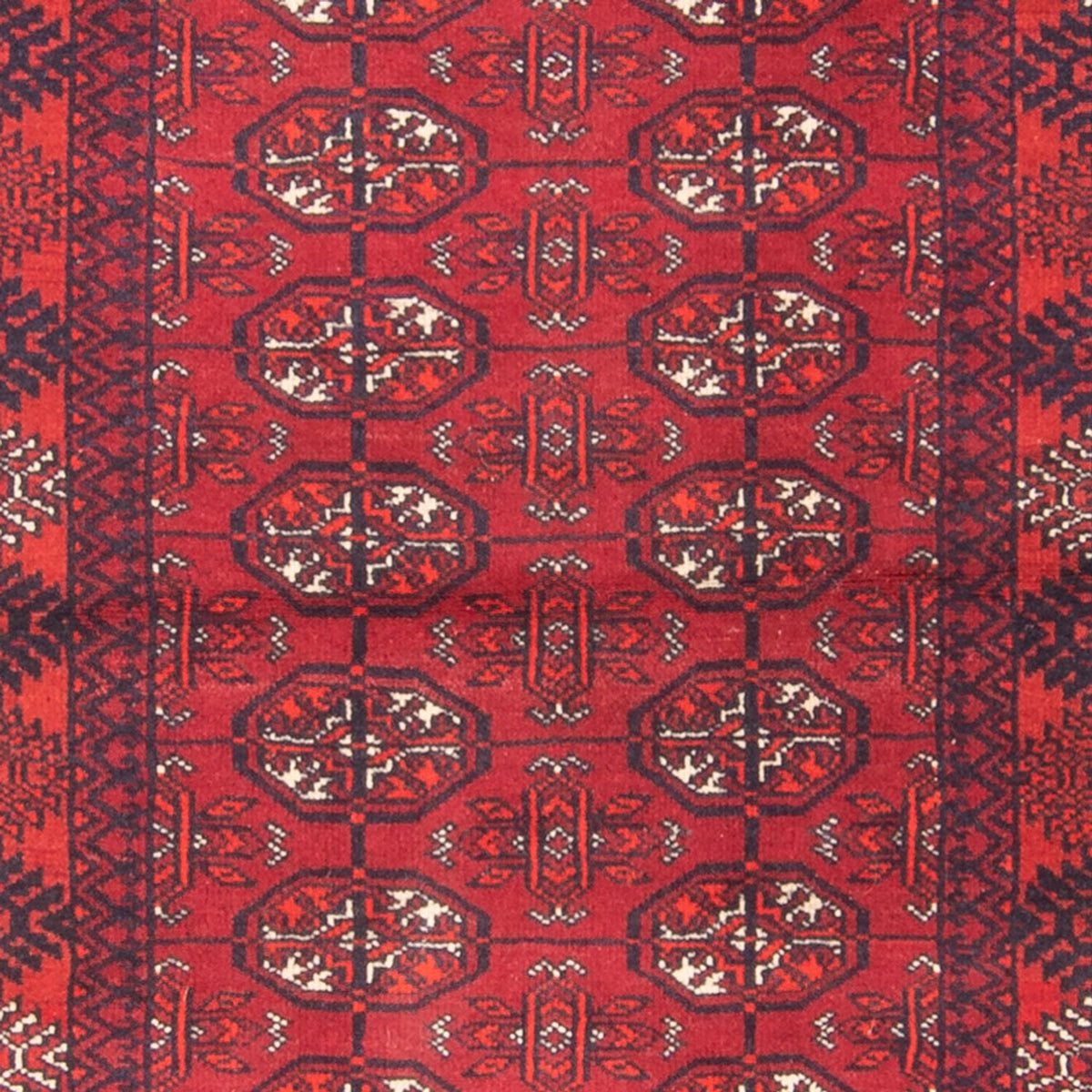 Runner Turkaman-matta - 194 x 74 cm - röd
