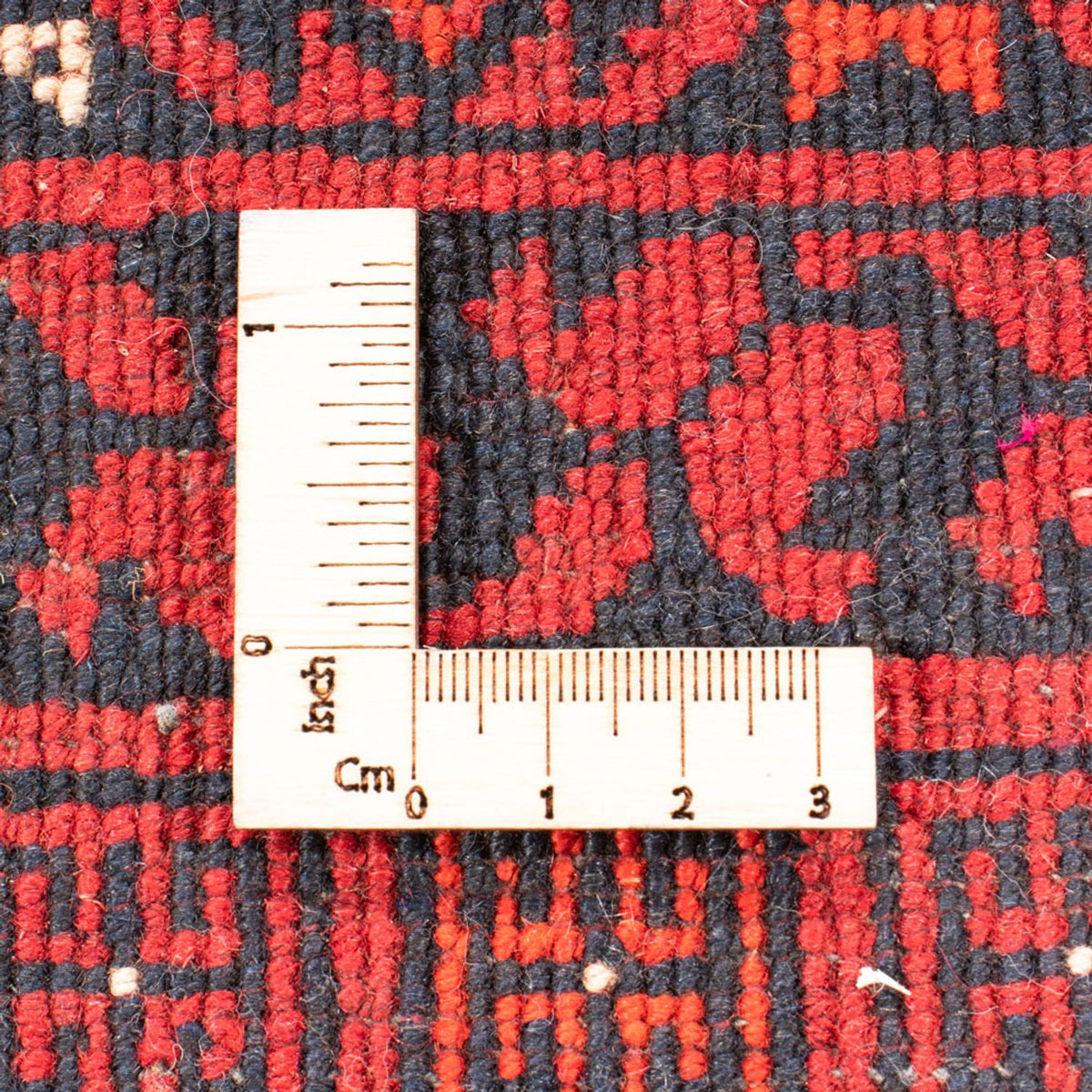 Turkaman-matta - 230 x 157 cm - röd