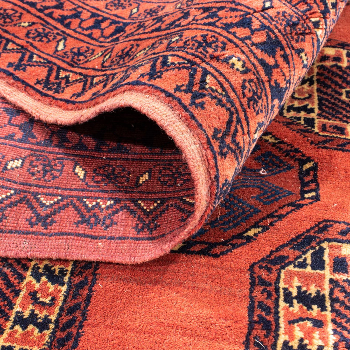 Turkaman-matta - 200 x 148 cm - röd