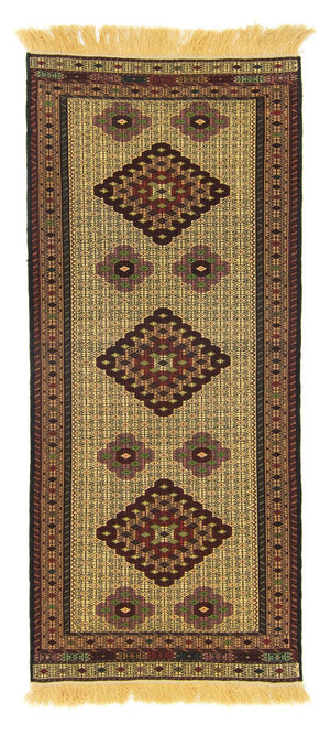 Runner Kelim Carpet - orientalisk matta - 191 x 84 cm - blå
