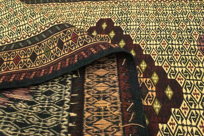 Runner Kelim Carpet - orientalisk matta - 191 x 84 cm - blå