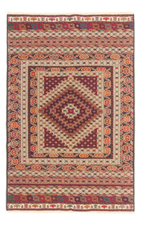 Kelim Carpet - orientalisk matta - 196 x 127 cm - flerfärgad