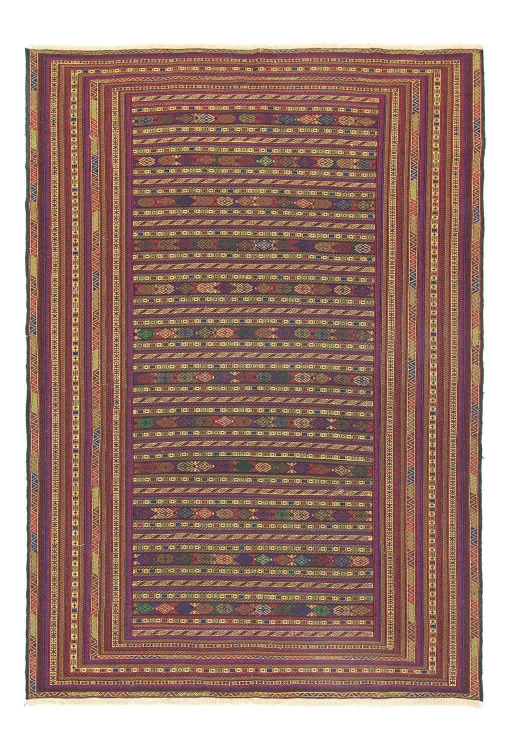 Kelim Carpet - orientalisk matta - 278 x 195 cm - brun