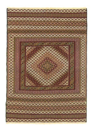 Kelim Carpet - orientalisk matta - 185 x 132 cm - flerfärgad