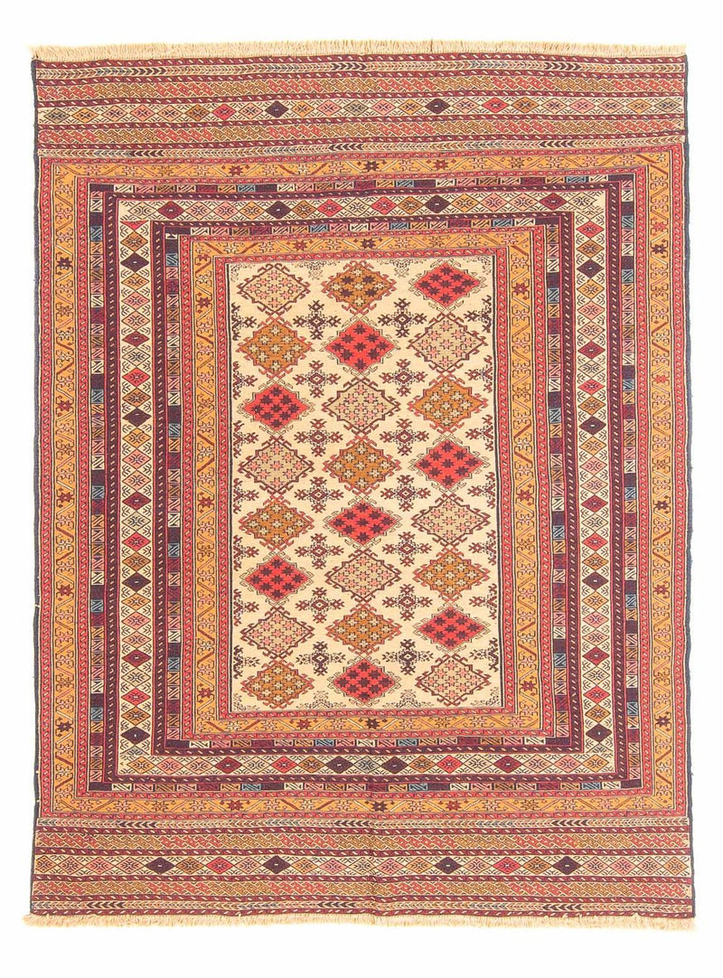 Kelim Carpet - orientalisk matta - 170 x 126 cm - flerfärgad
