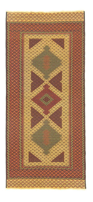 Runner Kelim Carpet - orientalisk matta - 188 x 85 cm - orange