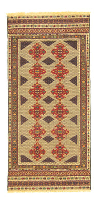 Runner Kelim Carpet - orientalisk matta - 187 x 90 cm - flerfärgad