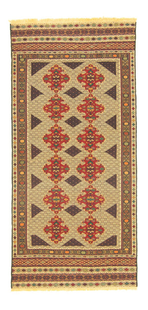 Runner Kelim Carpet - orientalisk matta - 187 x 90 cm - flerfärgad