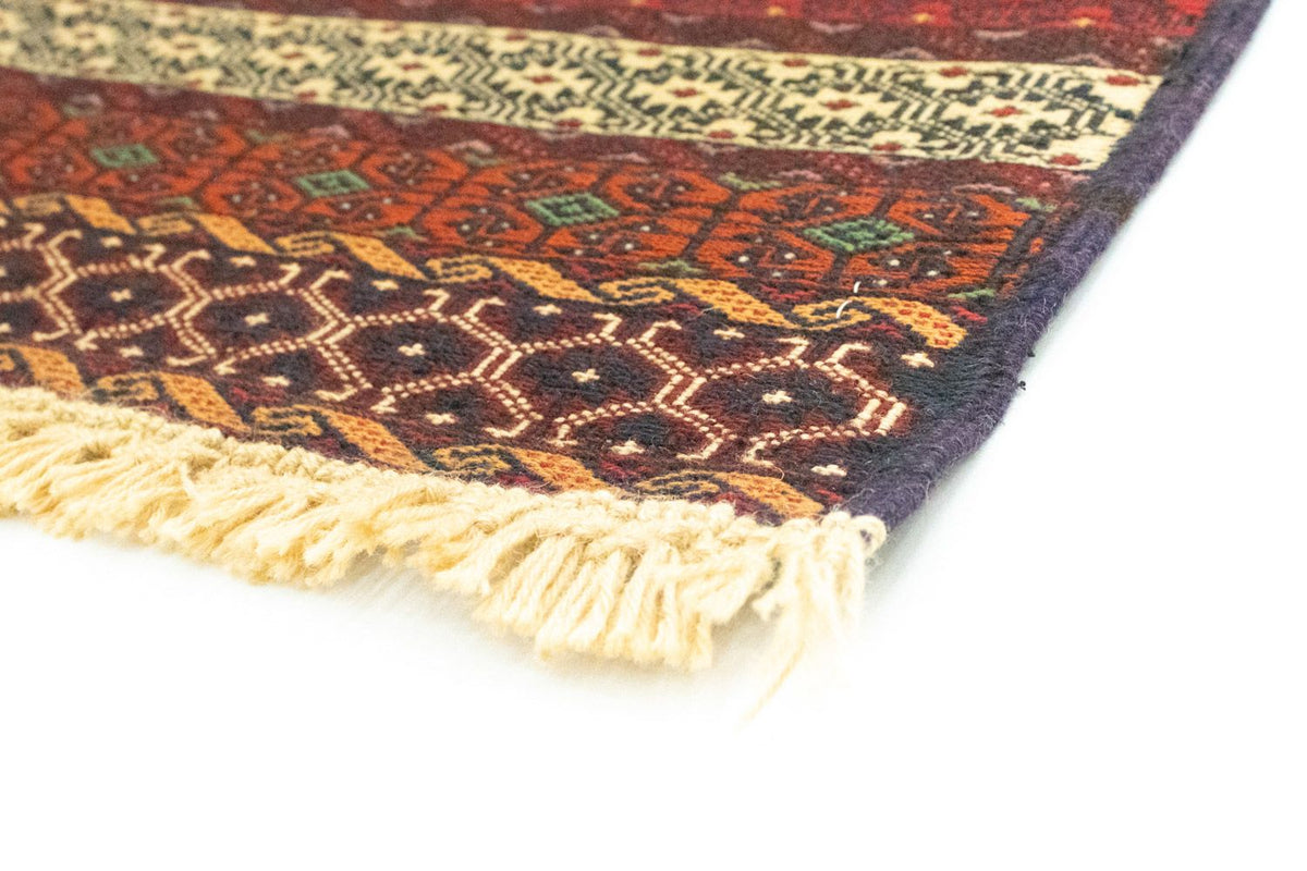 Runner Kelim Carpet - orientalisk matta - 222 x 85 cm - brun