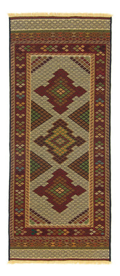 Runner Kelim Carpet - orientalisk matta - 208 x 85 cm - beige