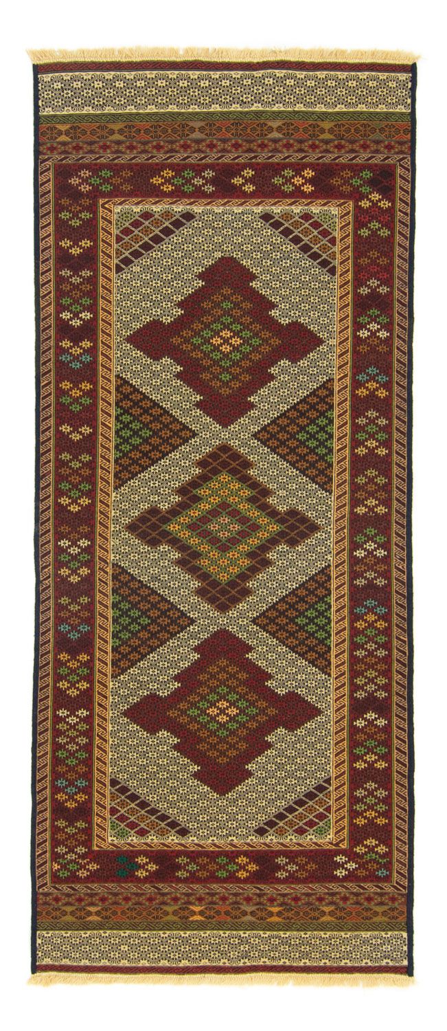 Runner Kelim Carpet - orientalisk matta - 208 x 85 cm - beige