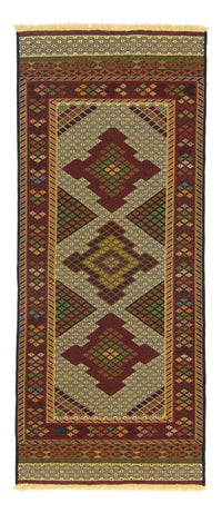 Runner Kelim Carpet - orientalisk matta - 208 x 85 cm - beige