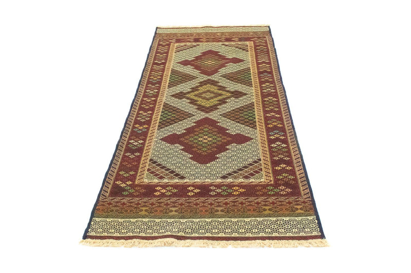 Runner Kelim Carpet - orientalisk matta - 208 x 85 cm - beige