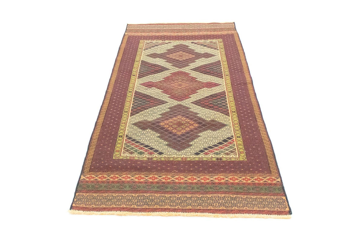 Runner Kelim Carpet - orientalisk matta - 191 x 88 cm - brun