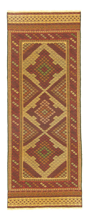 Runner Kelim Carpet - orientalisk matta - 212 x 82 cm - flerfärgad