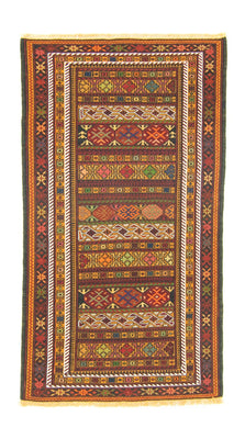 Kelim Carpet - orientalisk matta - 138 x 78 cm - flerfärgad