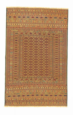 Kelim Carpet - orientalisk matta - 208 x 133 cm - brun