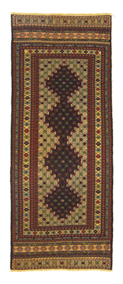 Runner Kelim Carpet - orientalisk matta - 202 x 84 cm - blå