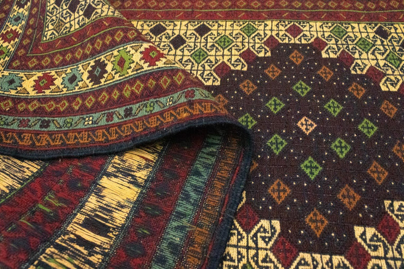 Runner Kelim Carpet - orientalisk matta - 202 x 84 cm - blå