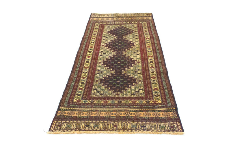 Runner Kelim Carpet - orientalisk matta - 202 x 84 cm - blå