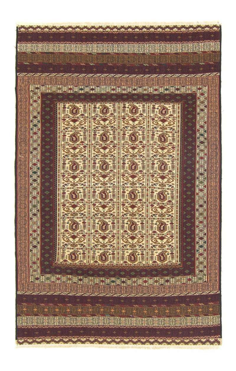 Kelim Carpet - orientalisk matta - 188 x 121 cm - brun