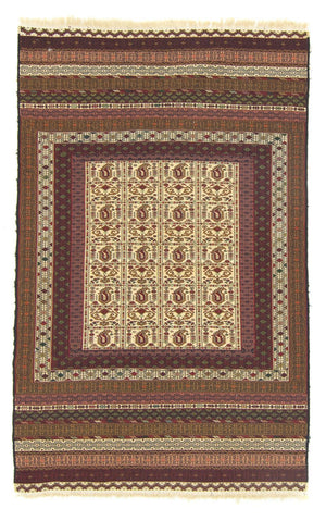 Kelim Carpet - orientalisk matta - 196 x 123 cm - beige