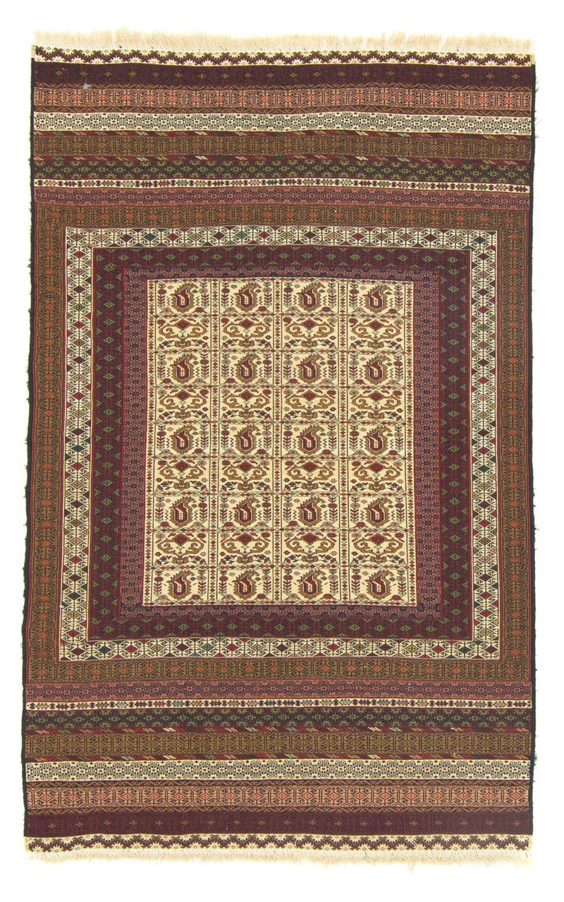 Kelim Carpet - orientalisk matta - 196 x 123 cm - beige