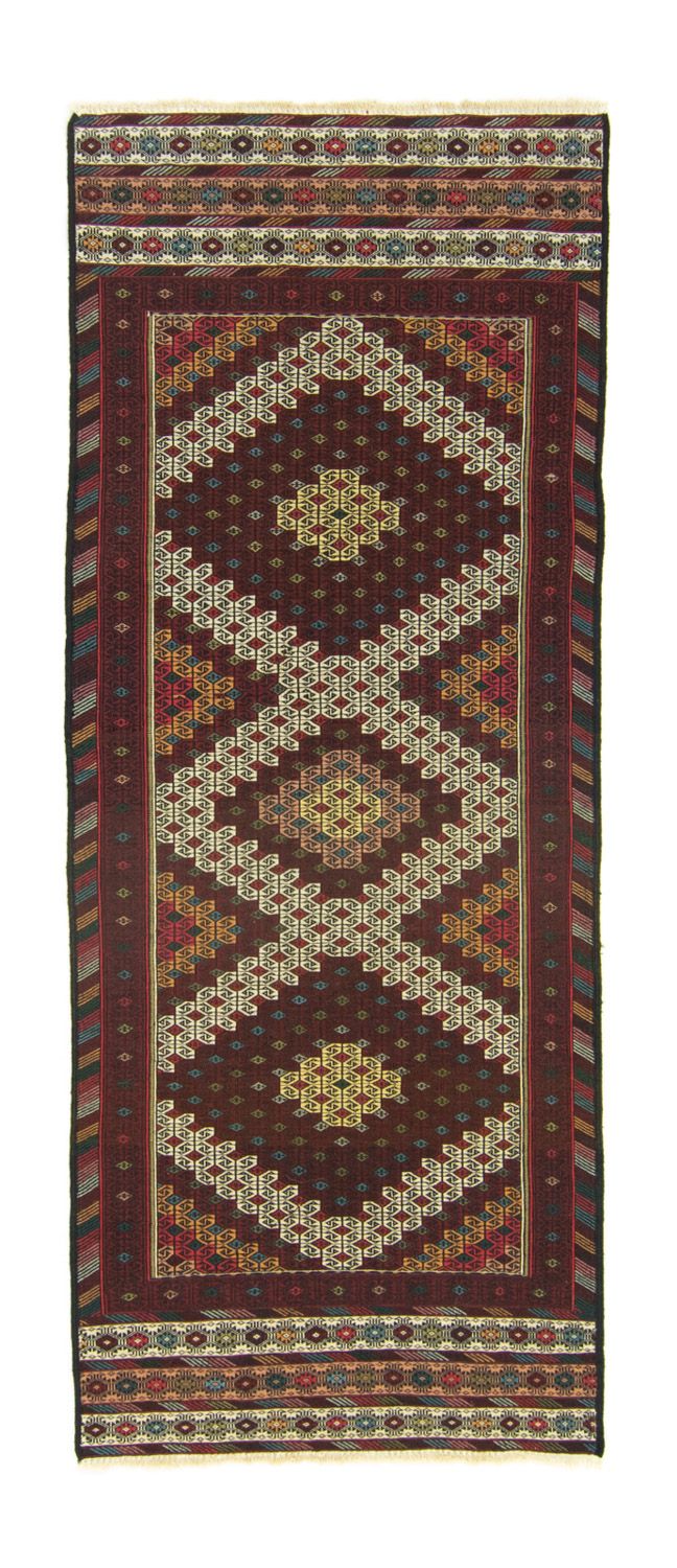 Runner Kelim Carpet - orientalisk matta - 190 x 75 cm - brun