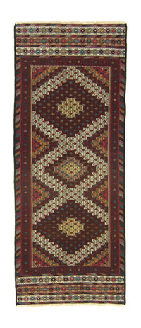 Runner Kelim Carpet - orientalisk matta - 190 x 75 cm - brun