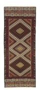 Runner Kelim Carpet - orientalisk matta - 190 x 75 cm - brun