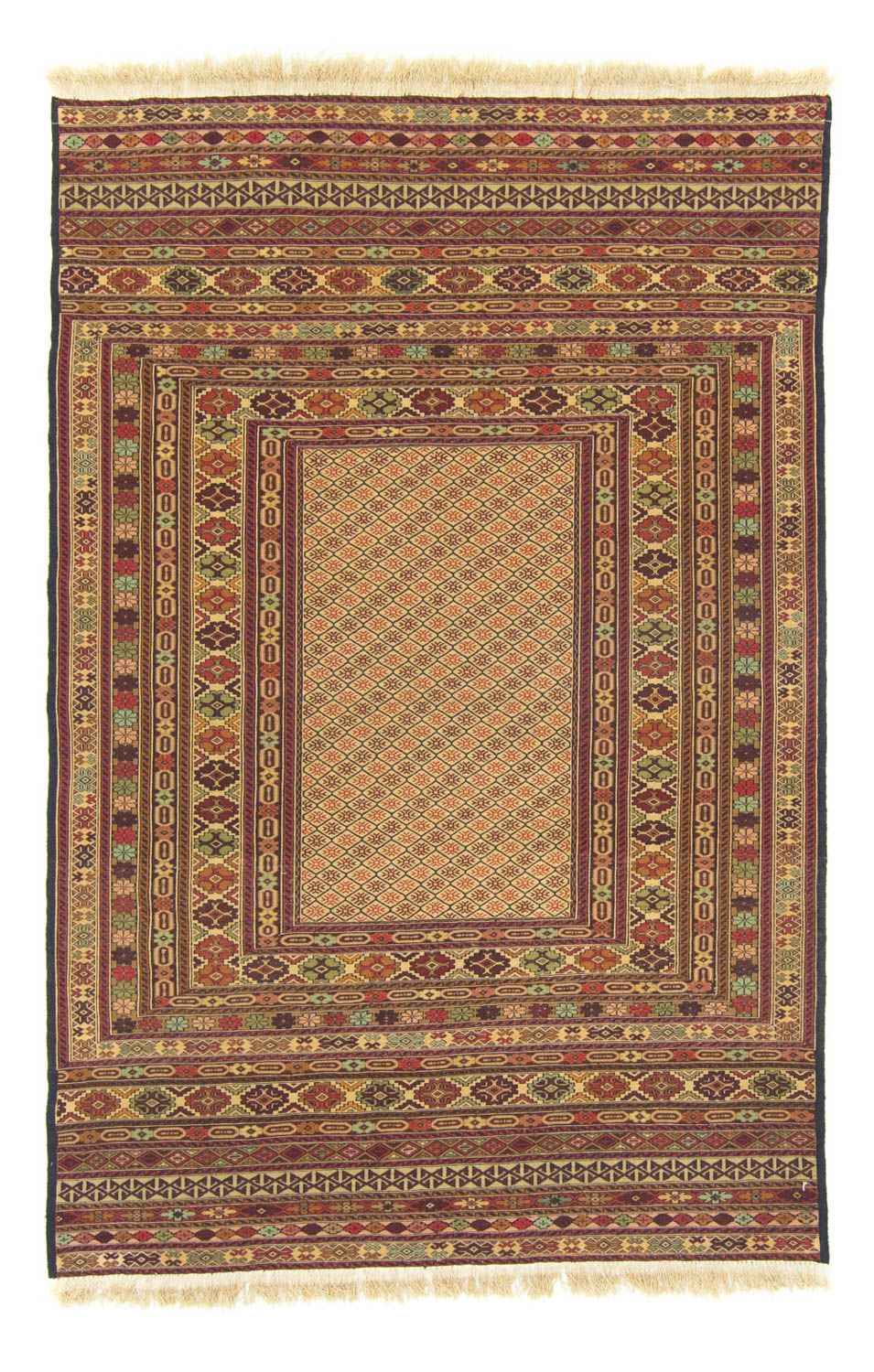Kelim Carpet - orientalisk matta - 189 x 130 cm - brun