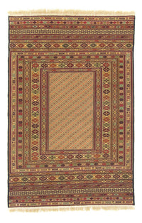 Kelim Carpet - orientalisk matta - 189 x 130 cm - brun
