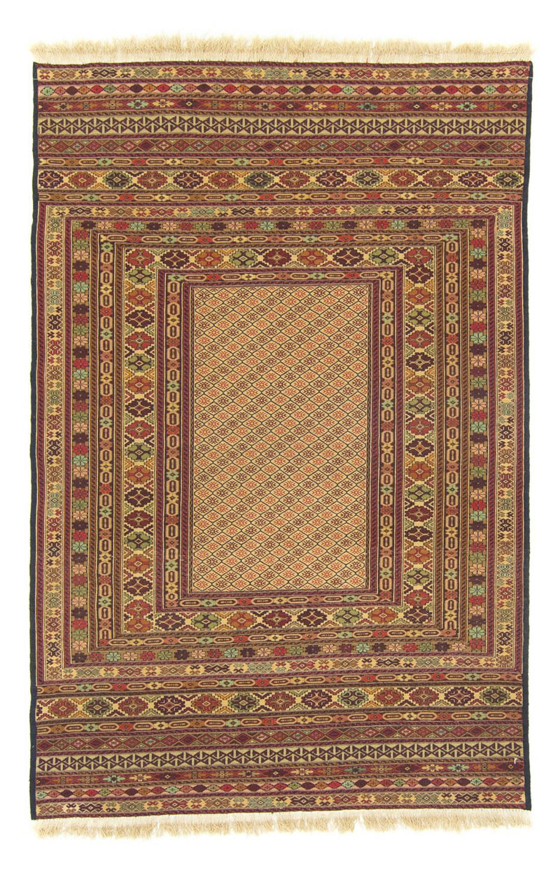 Kelim Carpet - orientalisk matta - 189 x 130 cm - brun