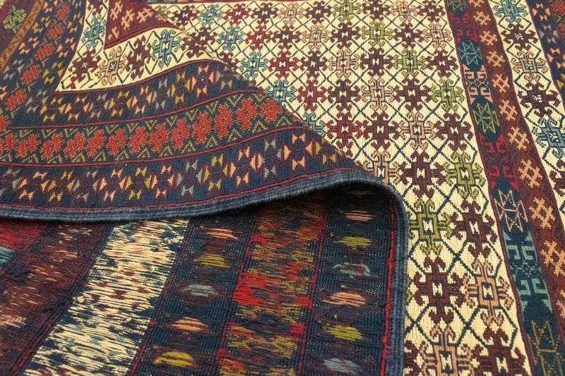 Kelim Carpet - orientalisk matta - 186 x 126 cm - beige