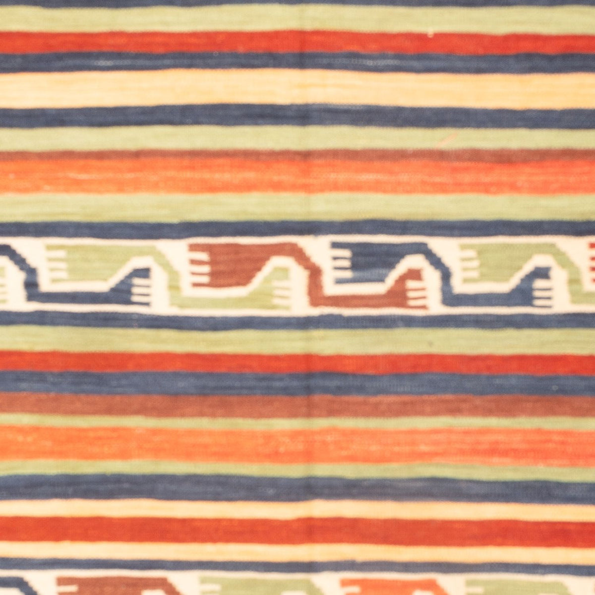 Kelim Carpet - orientalisk matta - 202 x 154 cm - flerfärgad