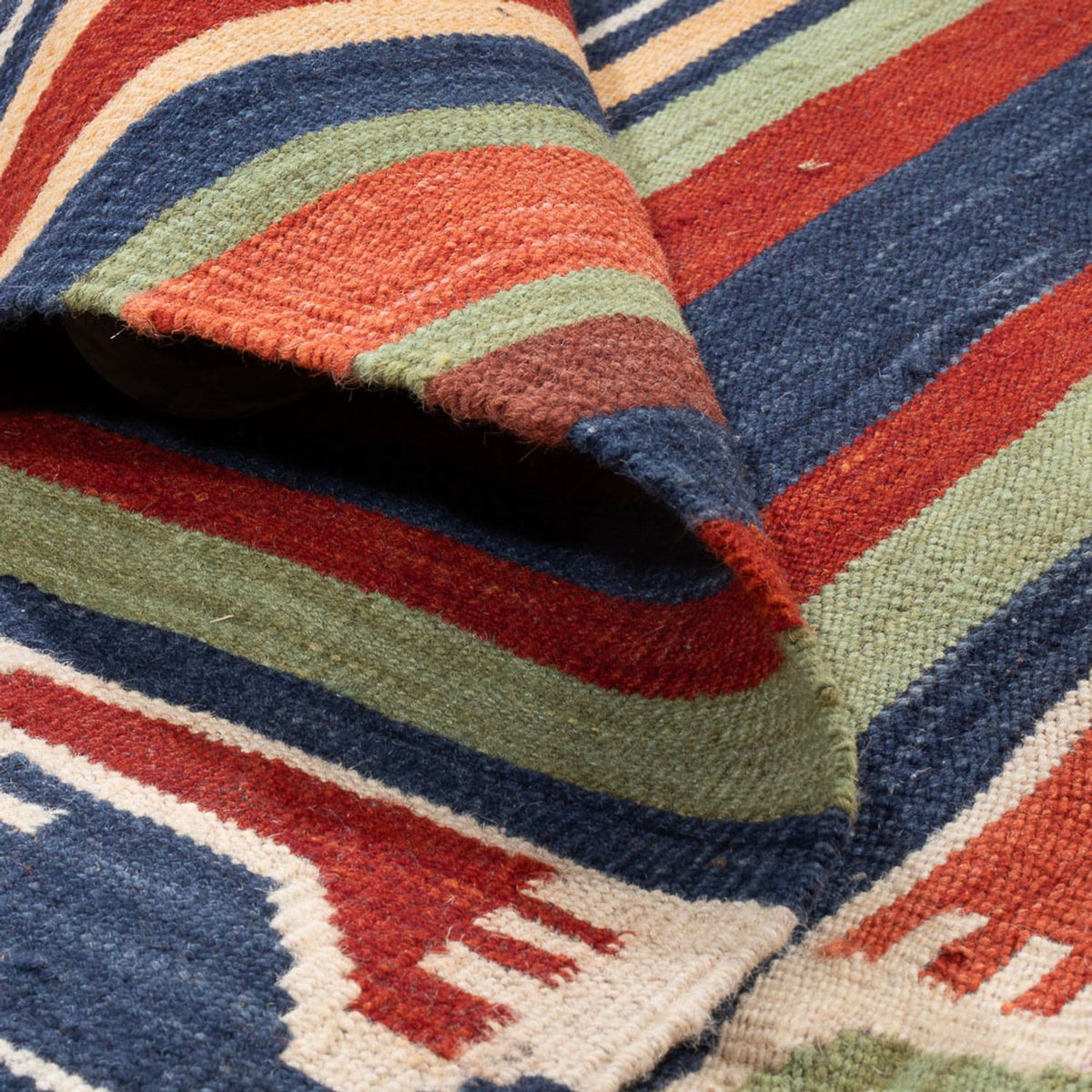 Kelim Carpet - orientalisk matta - 202 x 154 cm - flerfärgad