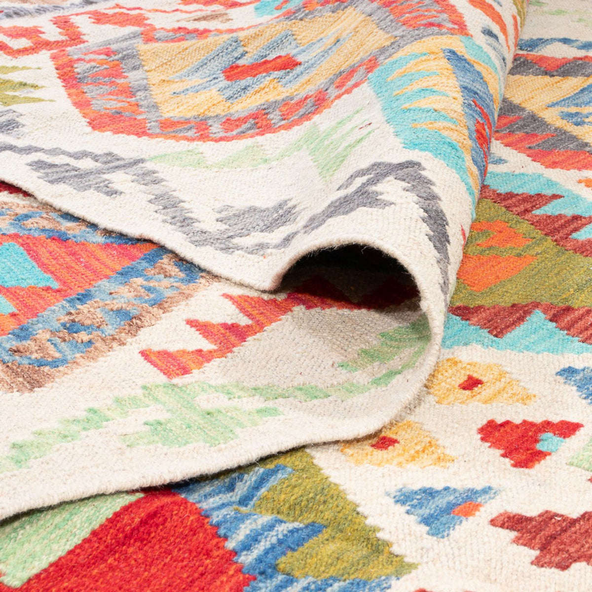 Kelim Carpet - Splash - 248 x 177 cm - flerfärgad