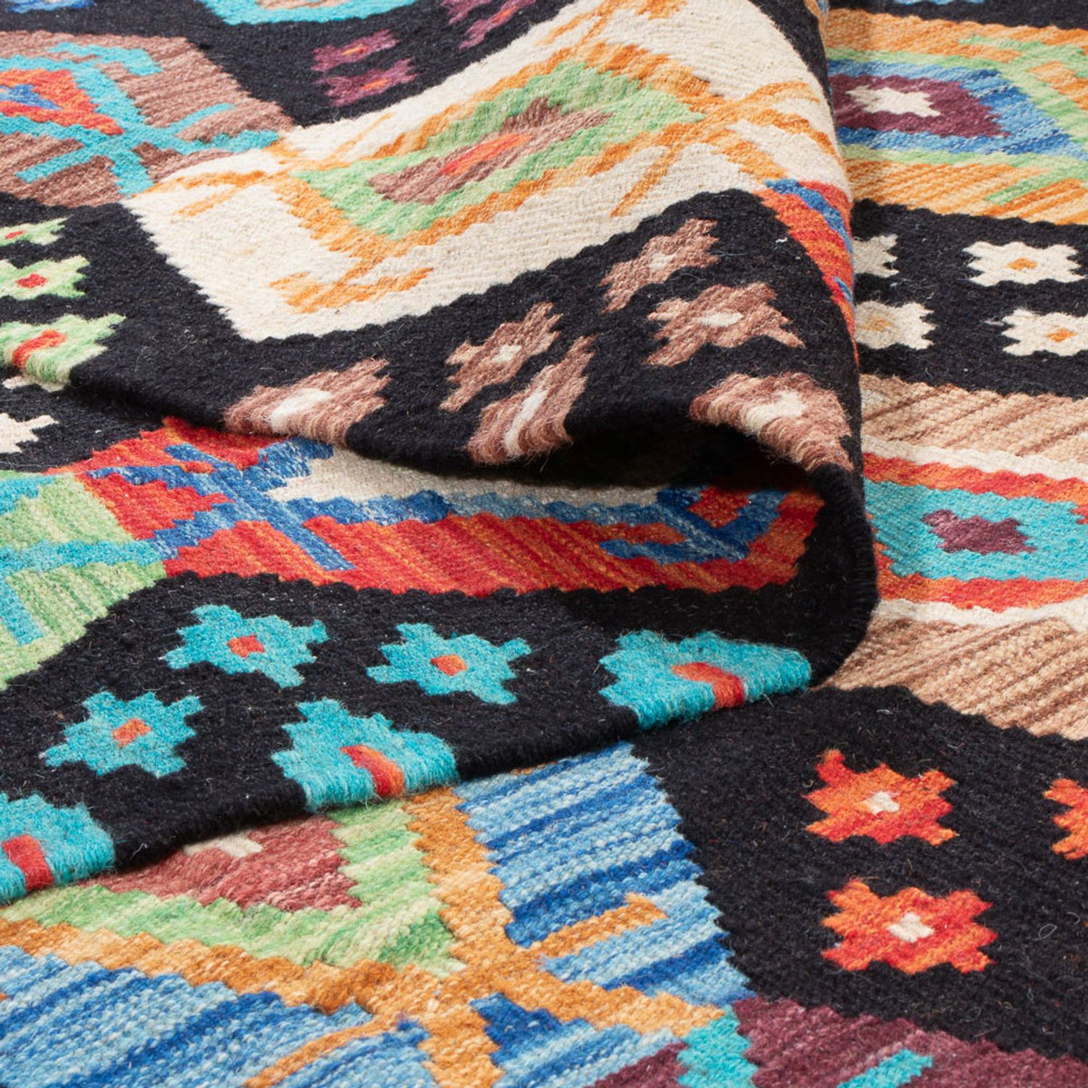 Kelim Carpet - orientalisk matta - 262 x 179 cm - flerfärgad