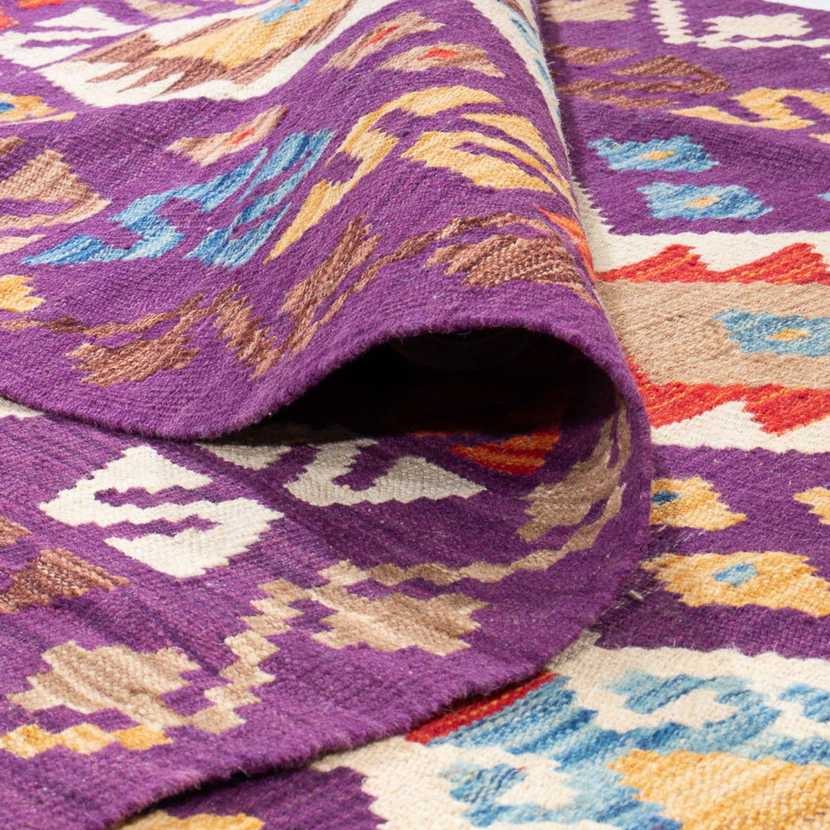 Kelim Carpet - Splash - 256 x 178 cm - flerfärgad