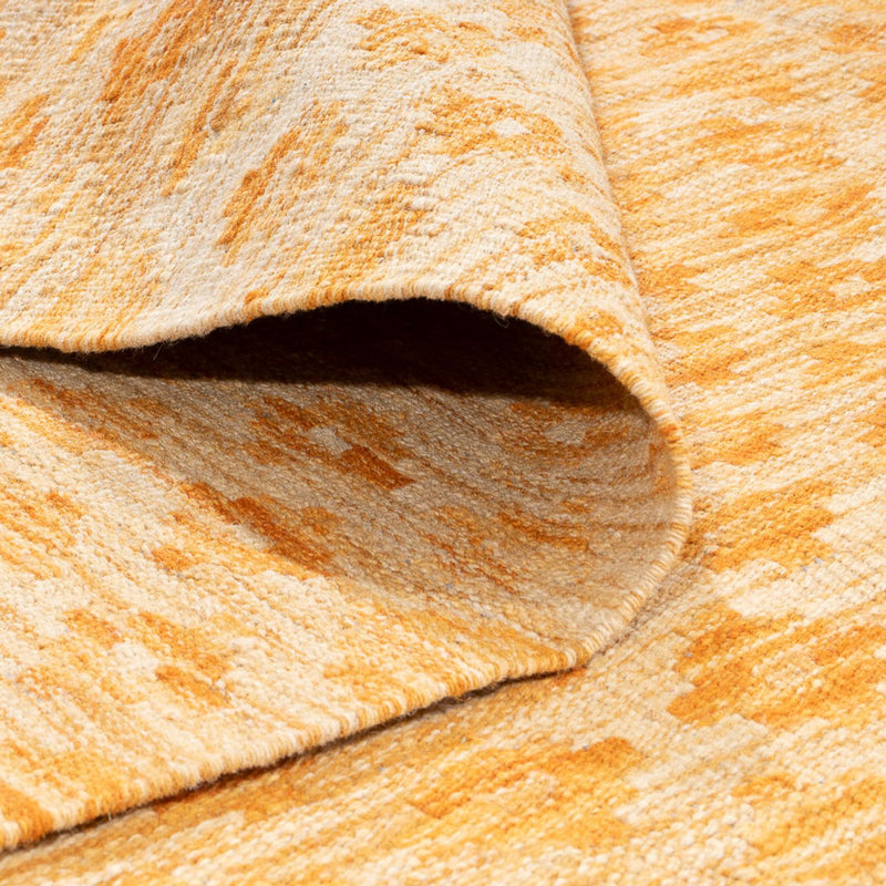 Kelim matta - trendig - Vintage / färgad - 247 x 177 cm - senapsgult