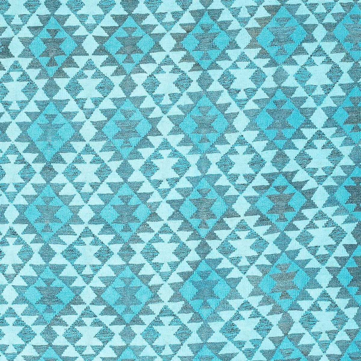 Kelim matta - trendig - Vintage / färgad - 277 x 195 cm - turkos